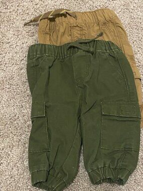 Kids Adventure Cargo Pants - Olive and Tan